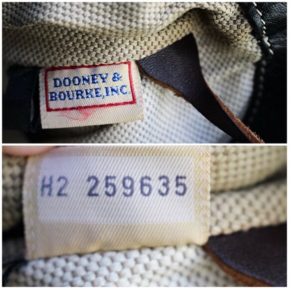 Dooney & Bourke Y2K Vintage - AWL - Short Strap Hobo Black + Brown Pebbled, USA - Picture 5 of 13